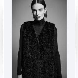 COS Longline Faux Shearling Sherpa Vest